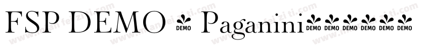 FSP DEMO - Paganini字体转换